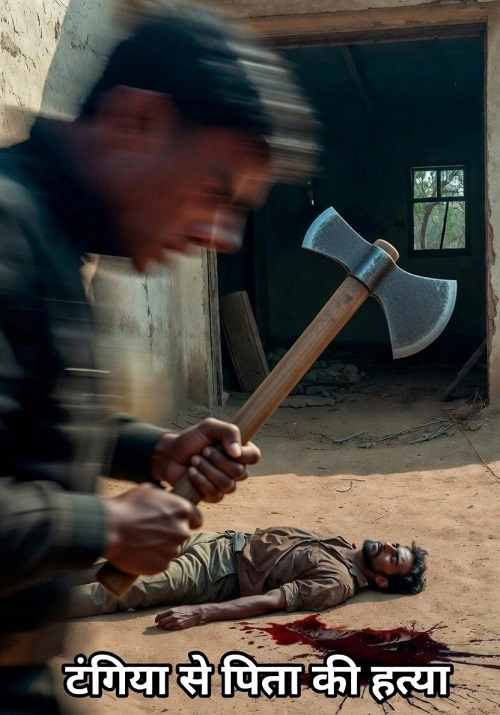 कलयुगी बेटे ने धारदार हथियार से की पिता की हत्या, खून के रिश्ते का खौफनाक अंत
