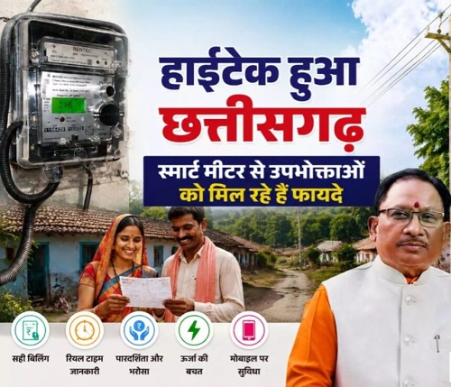 छत्तीसगढ़ में स्मार्ट मीटर से बदलेगी बिजली व्यवस्था, मोबाइल पर मिलेगी रोजाना खपत की जानकारी; 54% क्षेत्र में काम पूरा