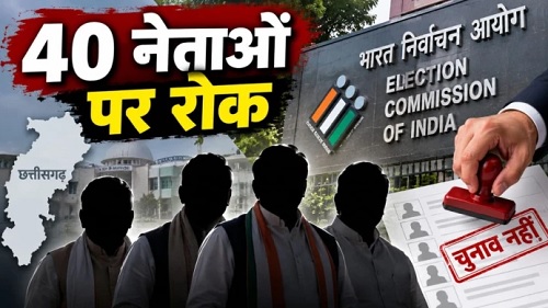 छत्तीसगढ़ के 40 नेता नहीं लड़ सकेंगे अगला चुनाव, निर्वाचन आयोग ने लगाई रोक, चुनावी खर्च का ब्योरा न देना पड़ा भारी